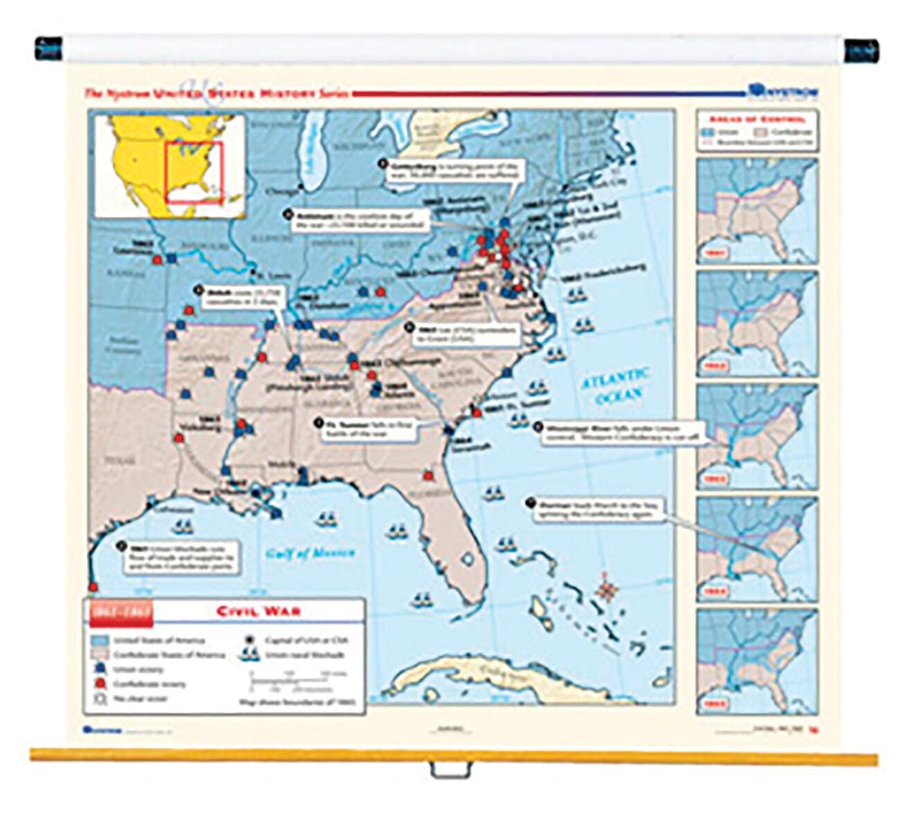 Nystrom United States History Civil War to Present Maps, Set of 10